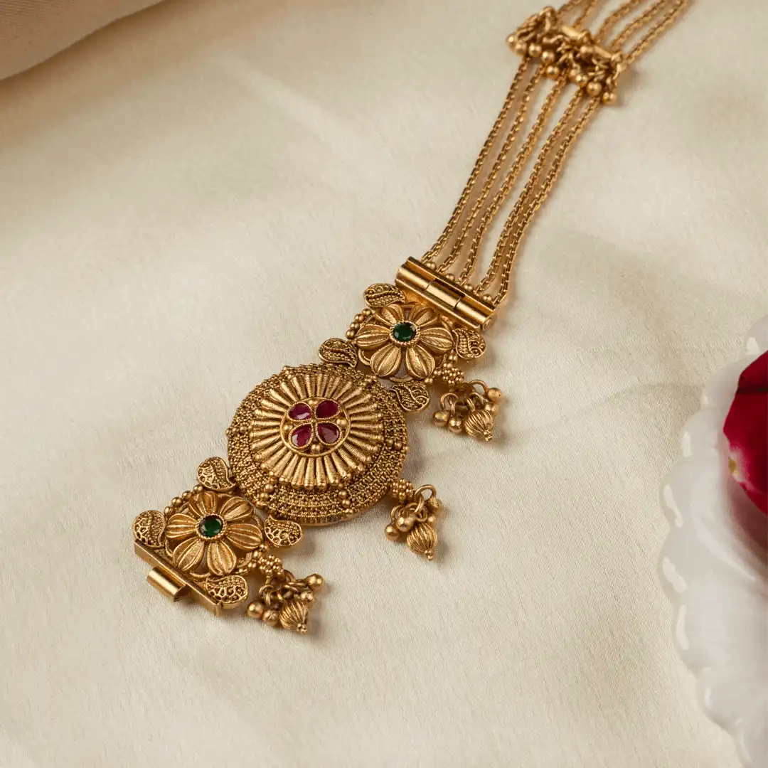 Padmavalli – Antique Temple Floral Statement Bracelet